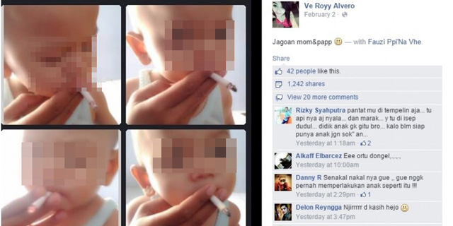 Foto Balita Merokok Pancing Amarah Netizens