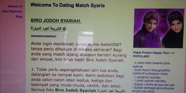 Awas, Kini Muncul Biro Jodoh Syariah Online Yang Sesat!