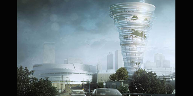 Uniknya Gedung Jangkung Berbentuk Tornado Ini