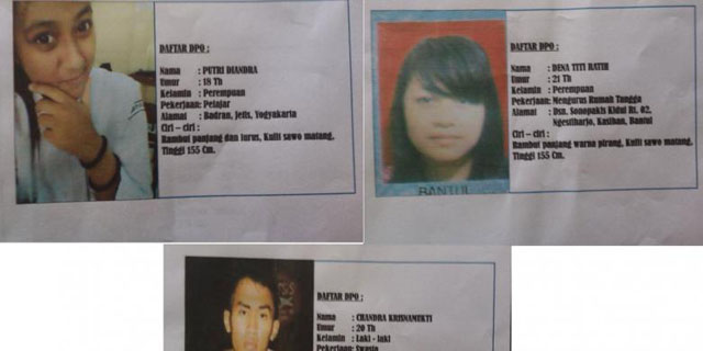 Polisi Rilis Foto Tiga DPO Kasus ‘Hello Kitty’