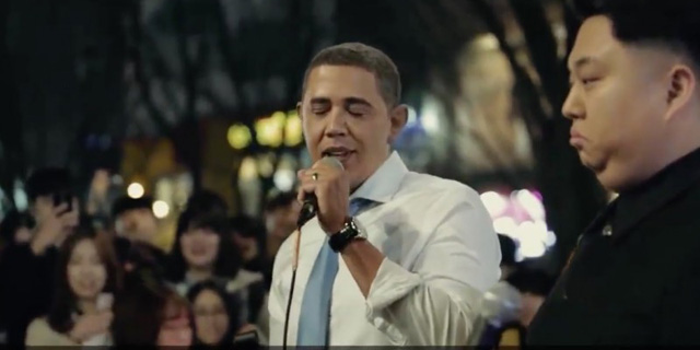 VIDEO: Obama dan Kim Jong Un Menyanyi Duet Di Pinggir Jalan