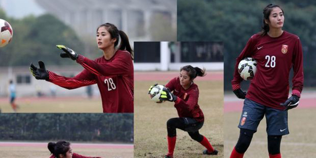 Cantiknya Zhao Lina, Kiper Wanita Timnas China