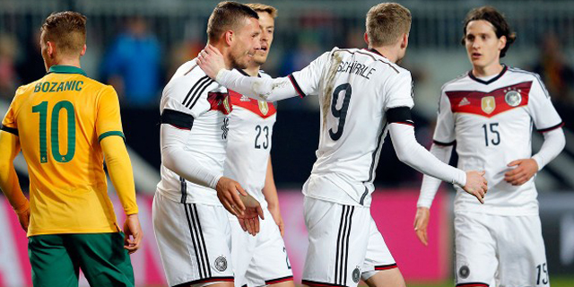Gol Podolski Gagalkan Kemenangan Australia Atas Jerman