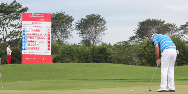 Pegolf Nasional di Turnamen CIMB Niaga Hanya Ian Andrew