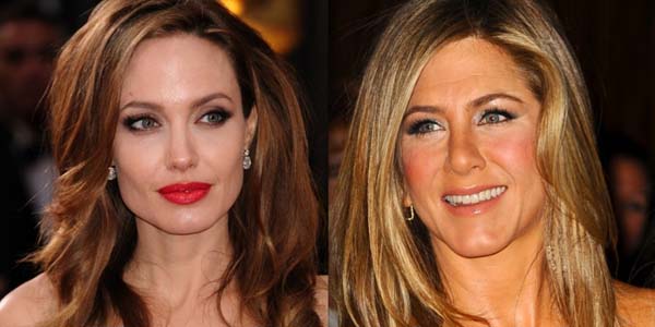 Duduk Berdekatan, Angelina Jolie & Jennifer Aniston Tak Saling Sapa